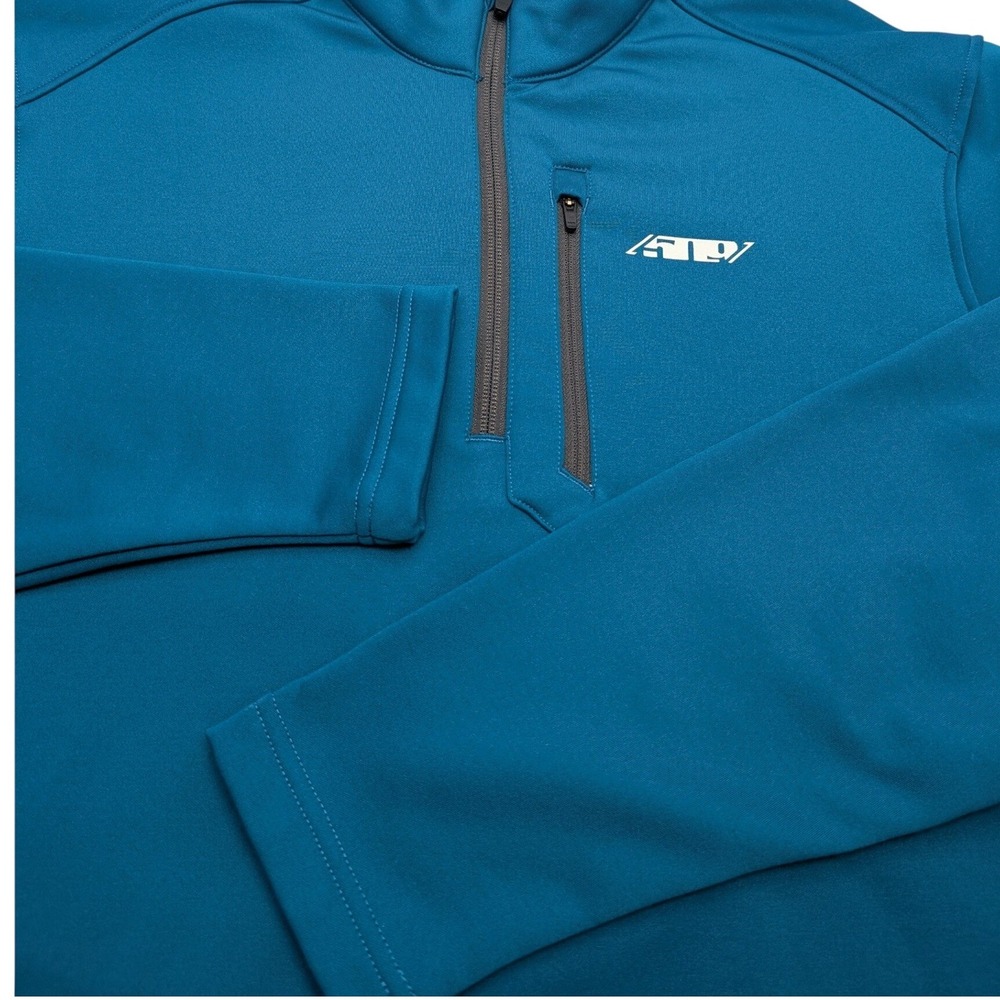 509 Quarter Zip Pullover Mens XL Teal Blue Fleece Mid Layer Snowmobile Jacket